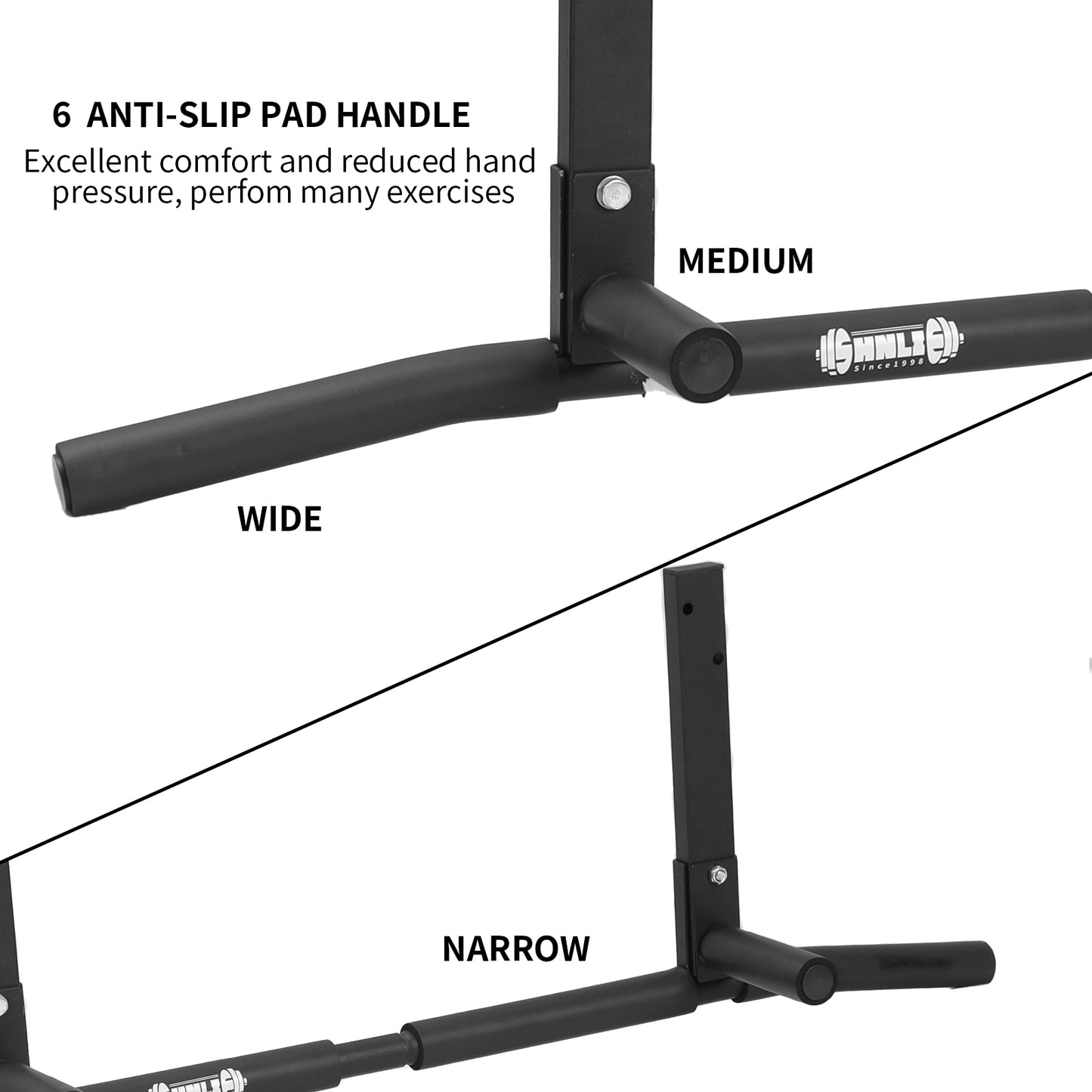 Shnlie Joist Mounted Pull Up Bar, Ceiling Mount Chin Up Bar for Home Gym, Beam, Rafter, Easy installation, 42" Wide Bar