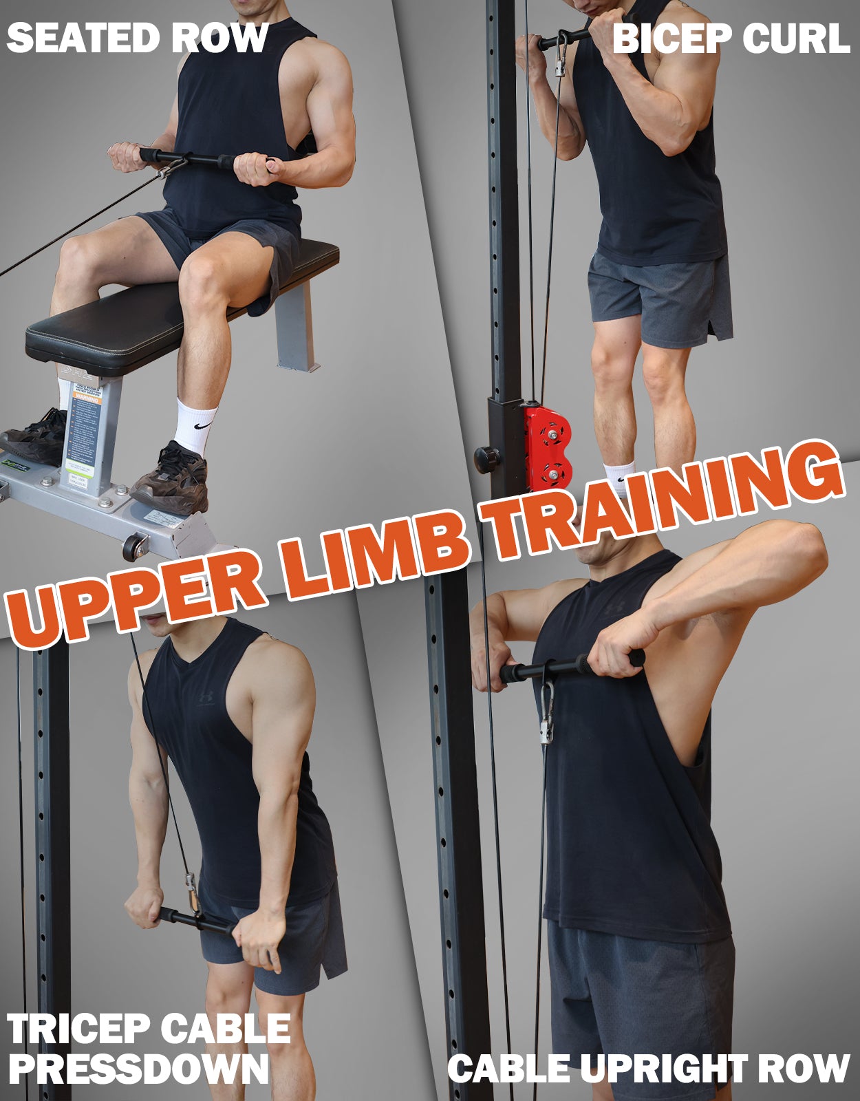 DORUIMI Home Gym Fitness Aviron T-Bar V-Bar Poulie Câble Machine Attachements Biceps Curl Triceps LAT Barre déroulante Back Musculation Poignées Poignées LAT Pull Down Bar Press Down Exercices DORUIMI Home Gym Fitness Aviron T-Bar V-Bar Poulie Câble Machine Attachements Biceps Curl Triceps LAT Barre déroulante Back Musculation Poignées Poignées LAT Pull Down Bar Press Down Exercices