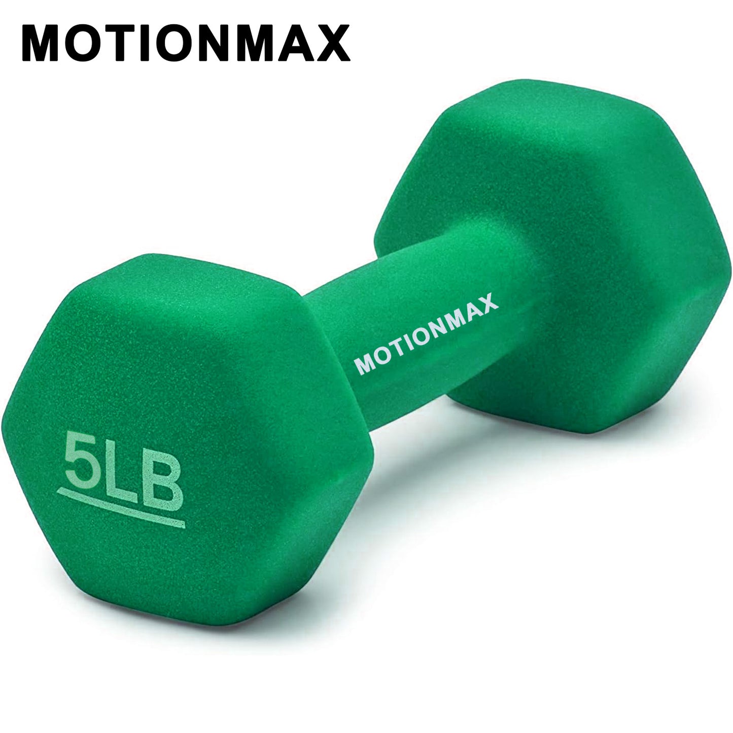 MOTIONMAX Dumbbell Hand Weights for Exercise and Muscle Toning, Green