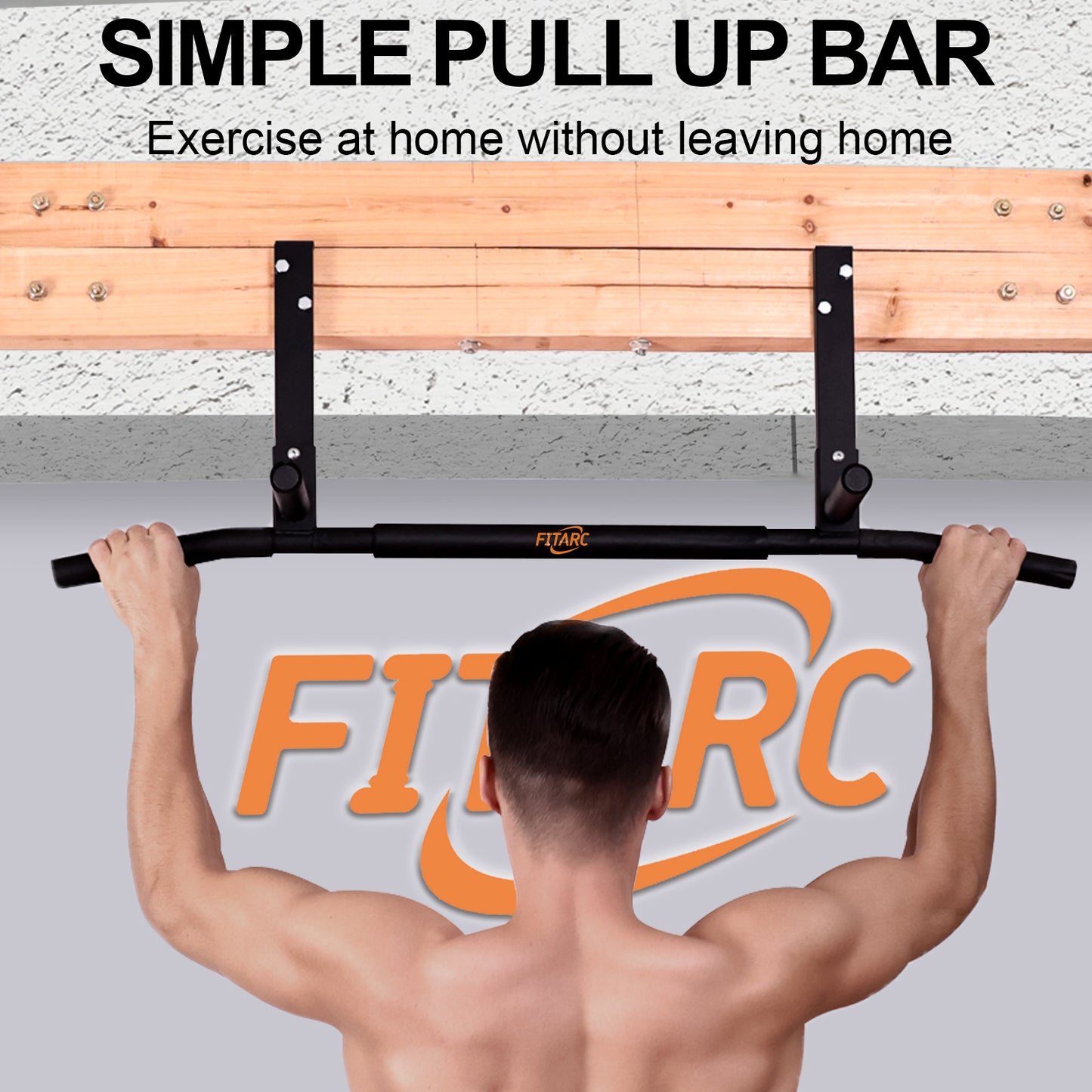 Fitarc Joist Mount Pull Up Bar, Chin Up Bar Ceiling Mount, Heavy Duty, Workout for Home Gym